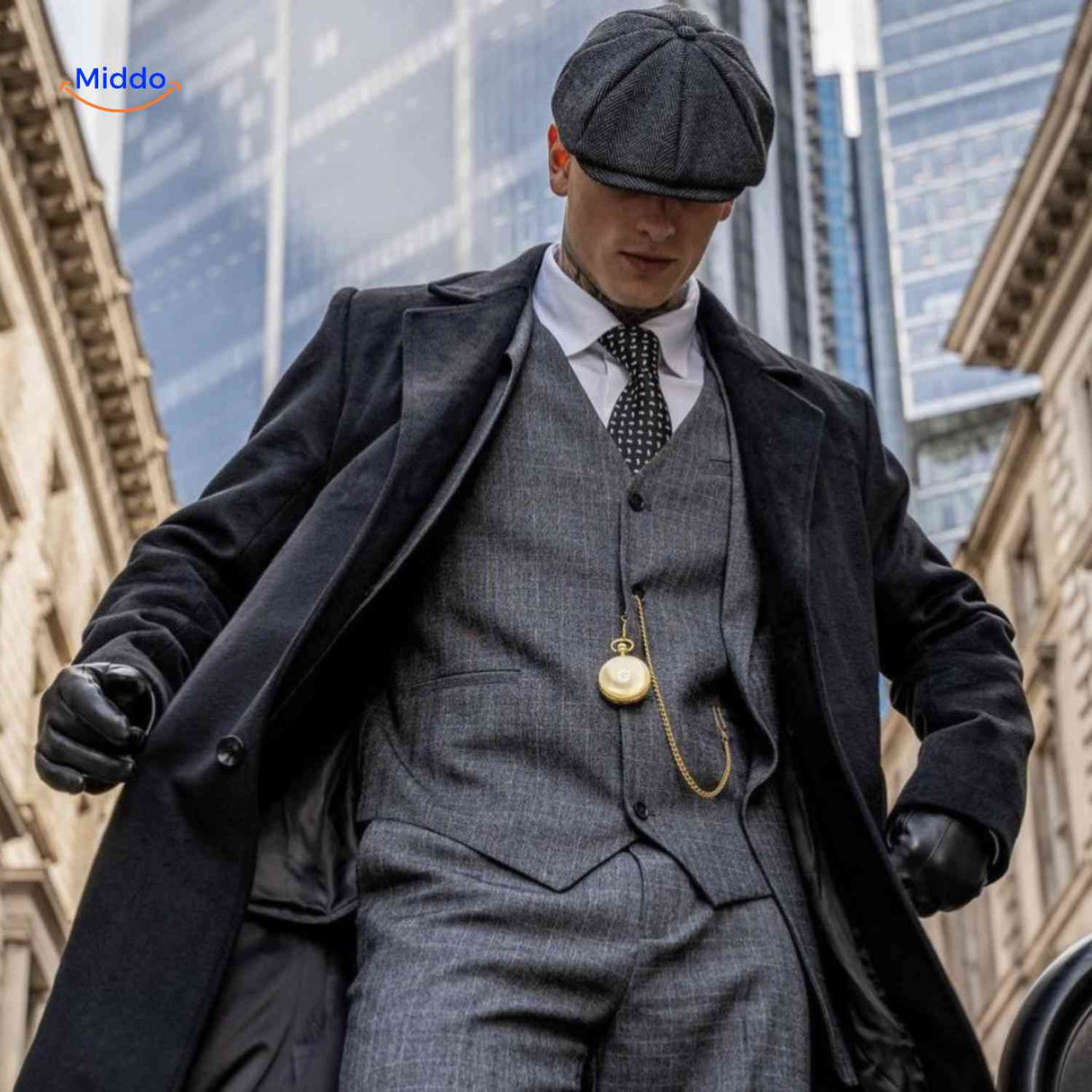 blinderstyle cap grijs peaky blinders stijl pet www.middo.nl