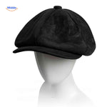 blinderstyle cap zwart suede pet www.middo.nl