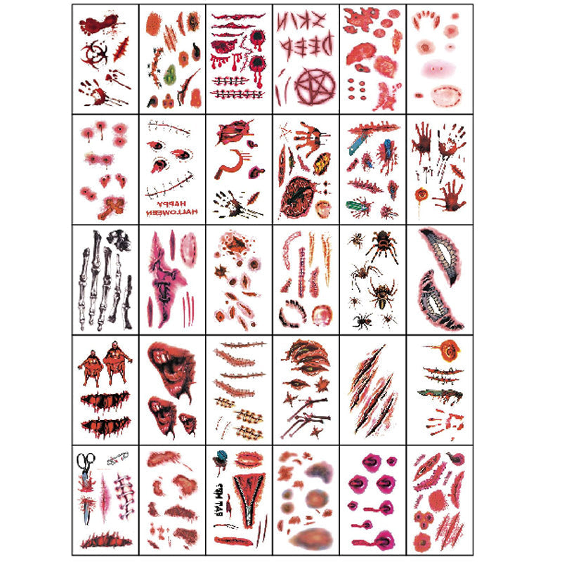 Bloedige en angstaanjagende Halloween-tattoos met schaduwen wel 30 verschillende
