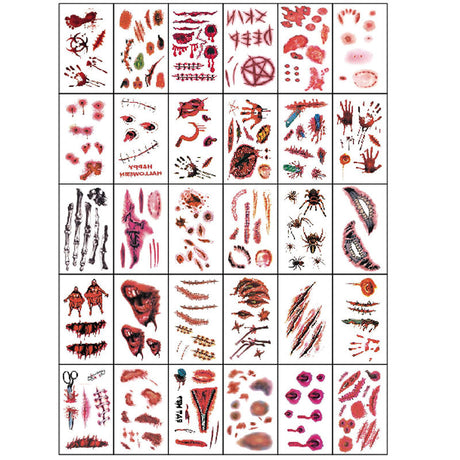 Bloedige en angstaanjagende Halloween-tattoos met schaduwen wel 30 verschillende