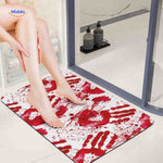 bloodstep badmat bloedige handafdrukken halloween decor www.middo.nl