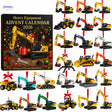 Buildora adventskalender Bouwmachines – verpakking en hangermotieven