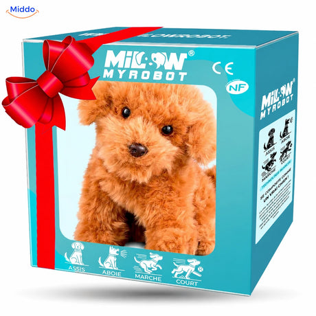 BunnyBuddy Puppy – Bruin in turquoise verpakking