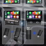 CarLink™ Pro verbonden met het dashboard van de auto met de Apple CarPlay-interface weergegeven op het scherm