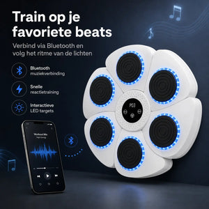 Classic bokstarget met Bluetooth muziekverbinding en interactieve LED targets voor trainen op ritme.
