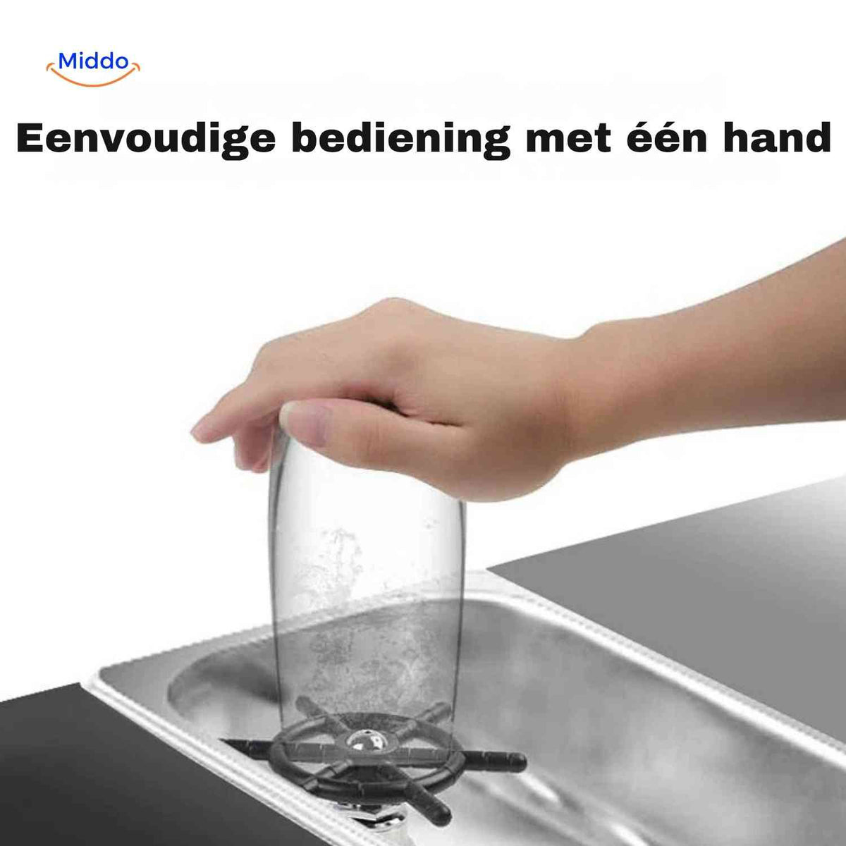 cleantap glazenwasser eenhandige bediening www.middo.nl