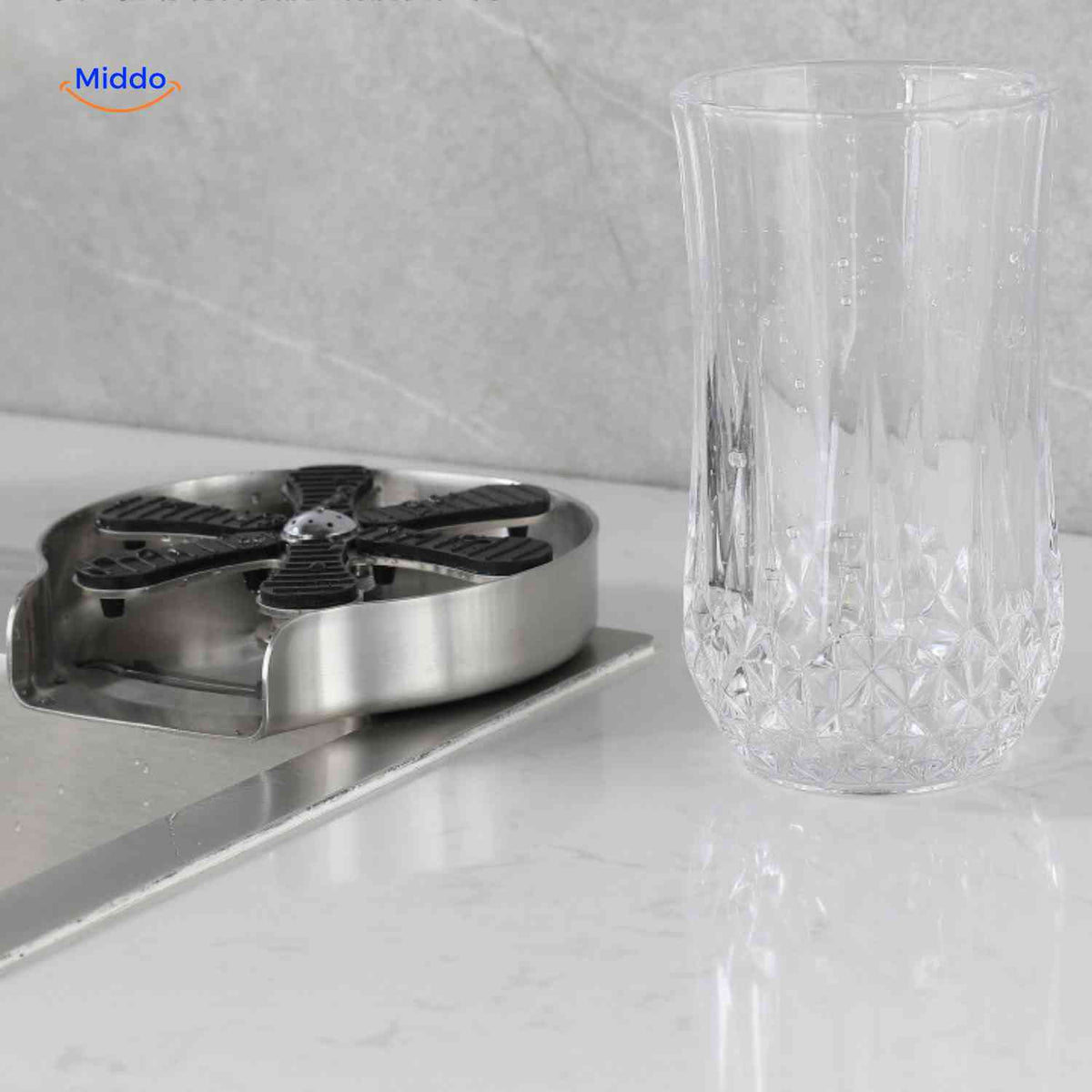 cleantap glazenwasser rvs spoelsysteem www.middo.nl