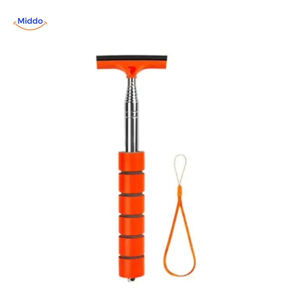 clearwipe autoruitenreiniger oranje trekker met antislip handvat en lus www.middo.nl