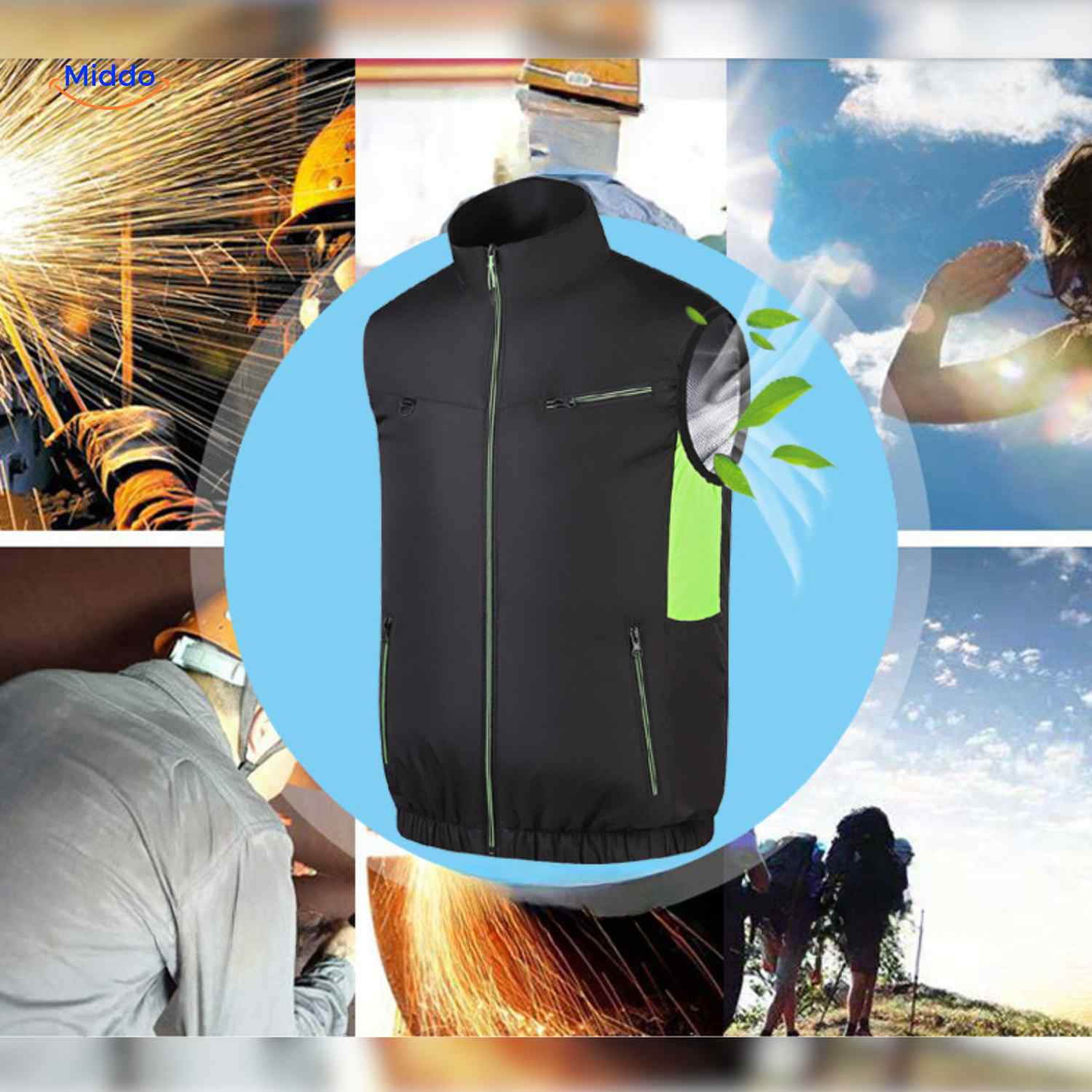 cooltop werkvest geschikt voor zwaar werk en hittebestendig www.middo.nl