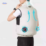 cooltop werkvest wit met luchtstroom koelventilatoren achterkant www.middo.nl