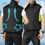 cooltop werkvest zwart model met actieve luchtstroom en koeling www.middo.nl