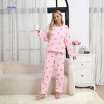 cosyluxe pyjama set lichtbruin warme fleece loungewear www.middo.nl