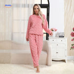 cosyluxe pyjama set lila zachte fleece comfortabel www.middo.nl