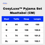 cosyluxe pyjama set maattabel s tot xl cm informatie www.middo.nl
