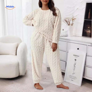 CosyLuxe™ Pyjama Set | Zachte fleece, warm & ideaal voor koude avonden