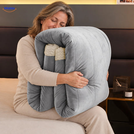 CozyFleece pluche deken lichtgrijs met zachte fleecezijde