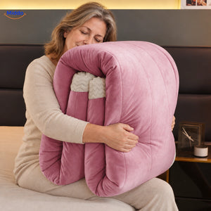 CozyFleece pluche deken oudroze met zachte fleecezijde