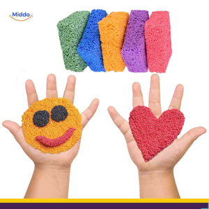 creativafoam klei handvormen met smiley en hartje van klei www.middo.nl