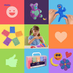 creativafoam klei kleuren en creaties met smiley hart bloem en beer www.middo.nl