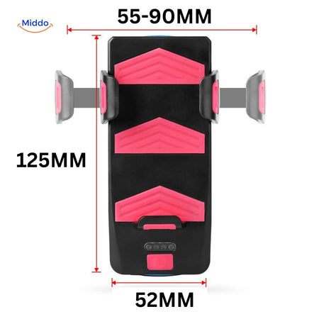 CycloMax™ Fietsgadget | Telefoonhouder, powerbank, licht & claxon