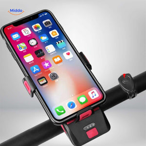 cyclomax fietsgadget telefoonhouder powerbank licht claxon blauw accent www.middo.nl