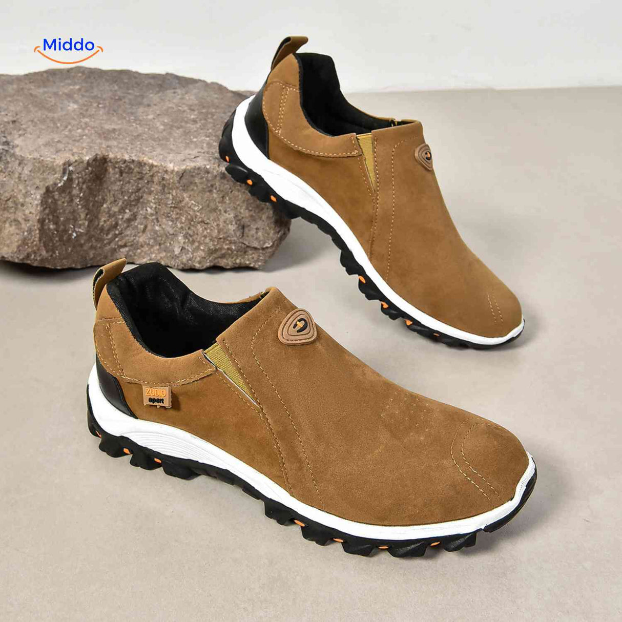 detail zwarte stridex casual sneakers heren suede bovenwerk www.middo.nl