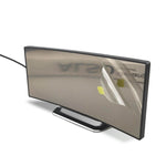 Zijaanzicht van de digitale wekker met beschermfolie.