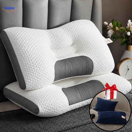DreamGuard Pro honingraatkussen met 2 gratis kussenslopen – Donkerblauw