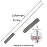 Telescopische stofdoek van 142 cm met accessoires.