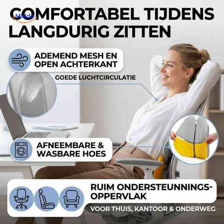 ergorest rugsteunkussen ademend rugsteunkussen met mesh www.middo.nl
