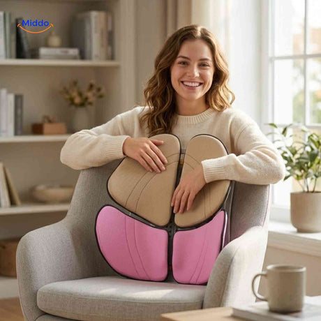 ergorest rugsteunkussen comfortabel rugsteunkussen voor zithouding www.middo.nl