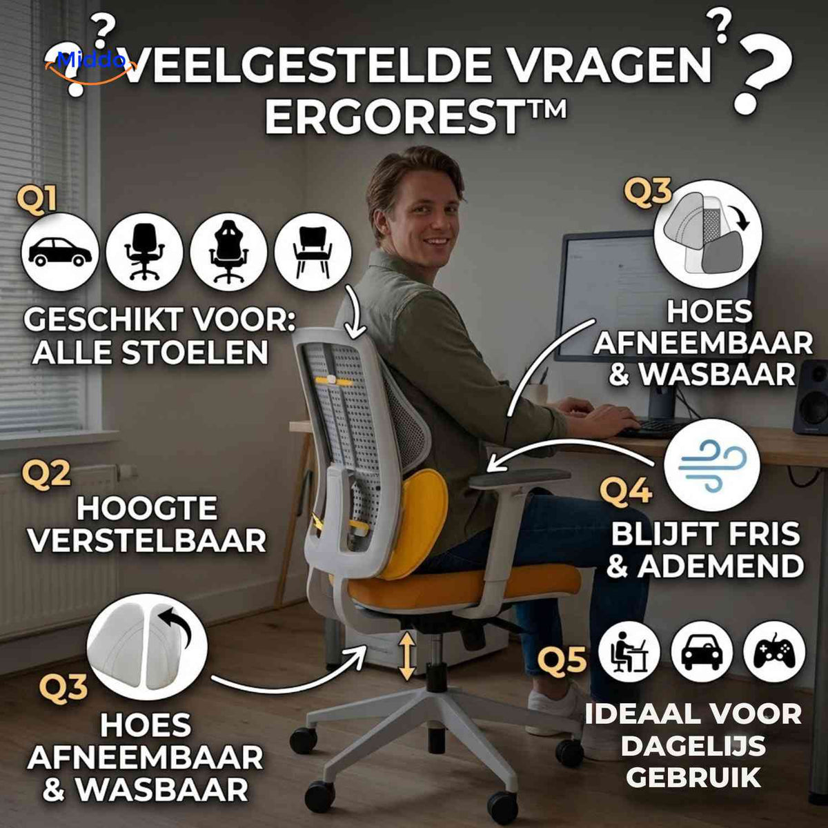 ergorest rugsteunkussen veelgestelde vragen over rugsteunkussen www.middo.nl