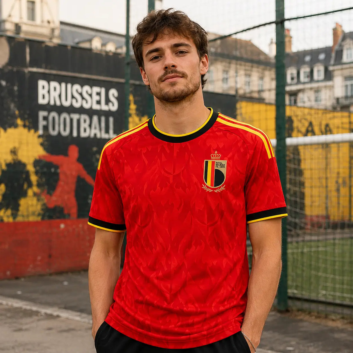 FIFA WK 2026 supportersshirt België rood voetbalshirt voor heren