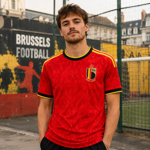 FIFA WK 2026 supportersshirt België rood voetbalshirt voor heren