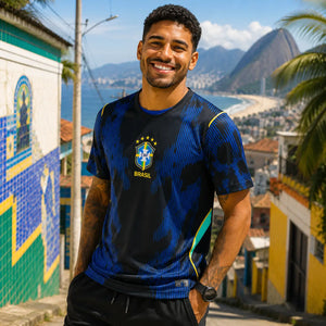 FIFA WK 2026 supportersshirt Brazilië blauw voetbalshirt voor heren