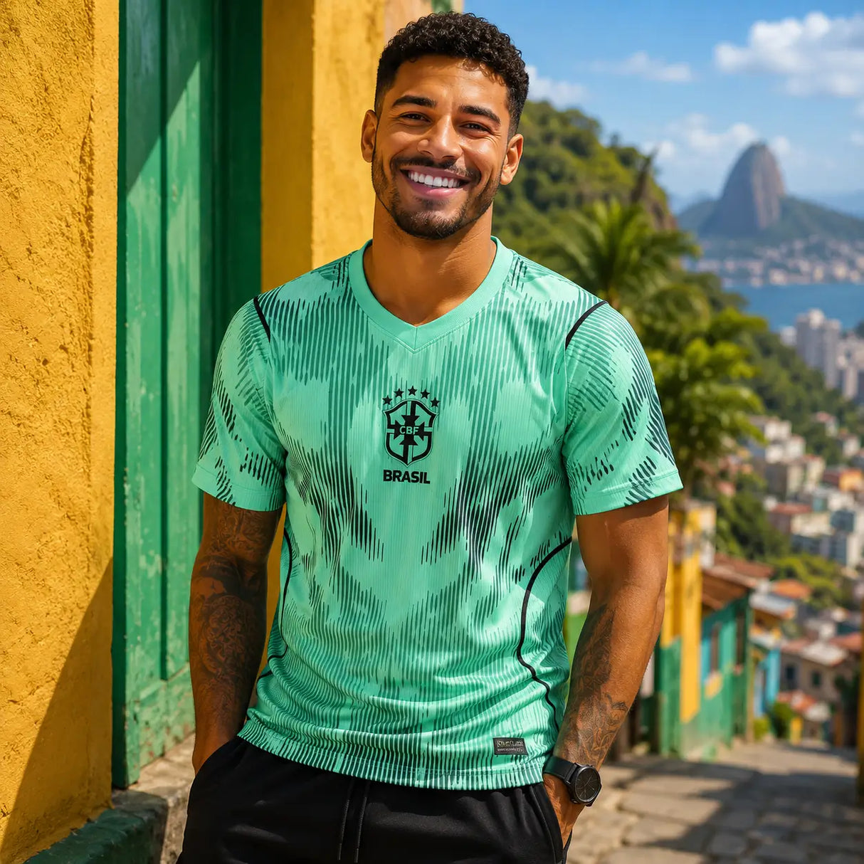 FIFA WK 2026 supportersshirt Brazilië groen voetbalshirt voor heren