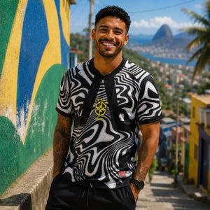 FIFA WK 2026 supportersshirt Brazilië zwart voetbalshirt voor heren