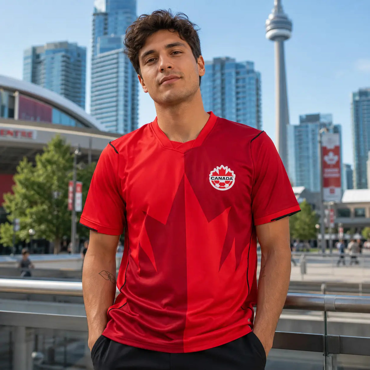 FIFA WK 2026 supportersshirt Canada rood voetbalshirt voor heren
