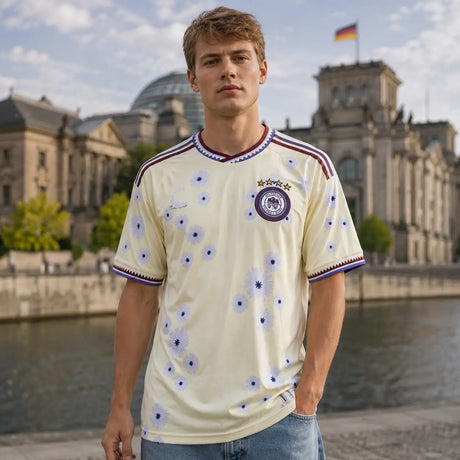 FIFA WK 2026 supportersshirt Duitsland crème voetbalshirt voor heren