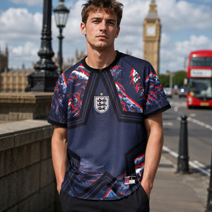 FIFA WK 2026 supportersshirt Engeland donkerblauw voetbalshirt voor heren