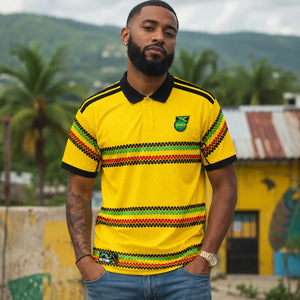 FIFA WK 2026 supportersshirt Jamaica geel groen voetbalshirt voor heren