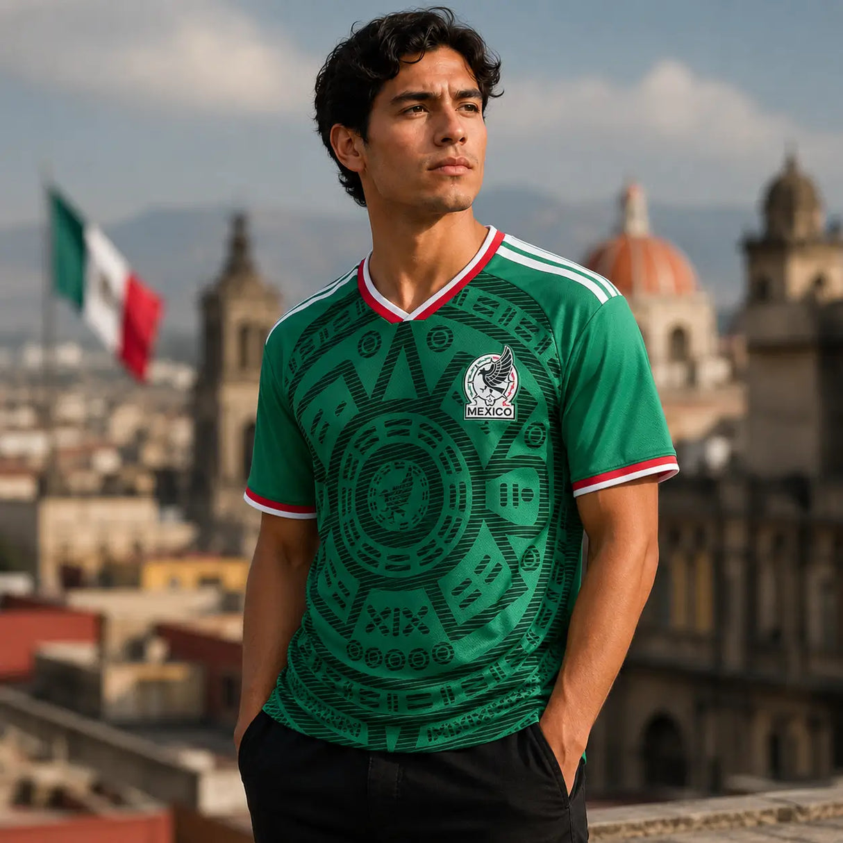 FIFA WK 2026 supportersshirt Mexico groen voetbalshirt voor heren