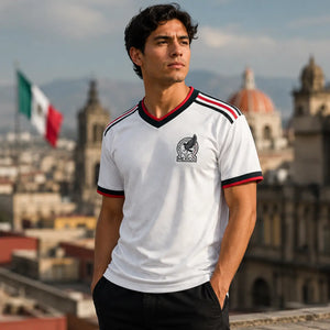 FIFA WK 2026 supportersshirt Mexico wit voetbalshirt voor heren