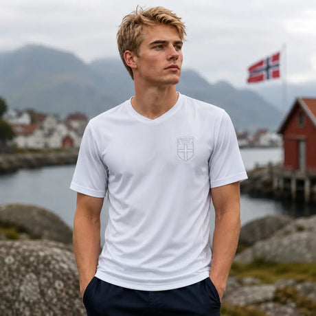 FIFA WK 2026 supportersshirt Noorwegen wit voetbalshirt voor heren