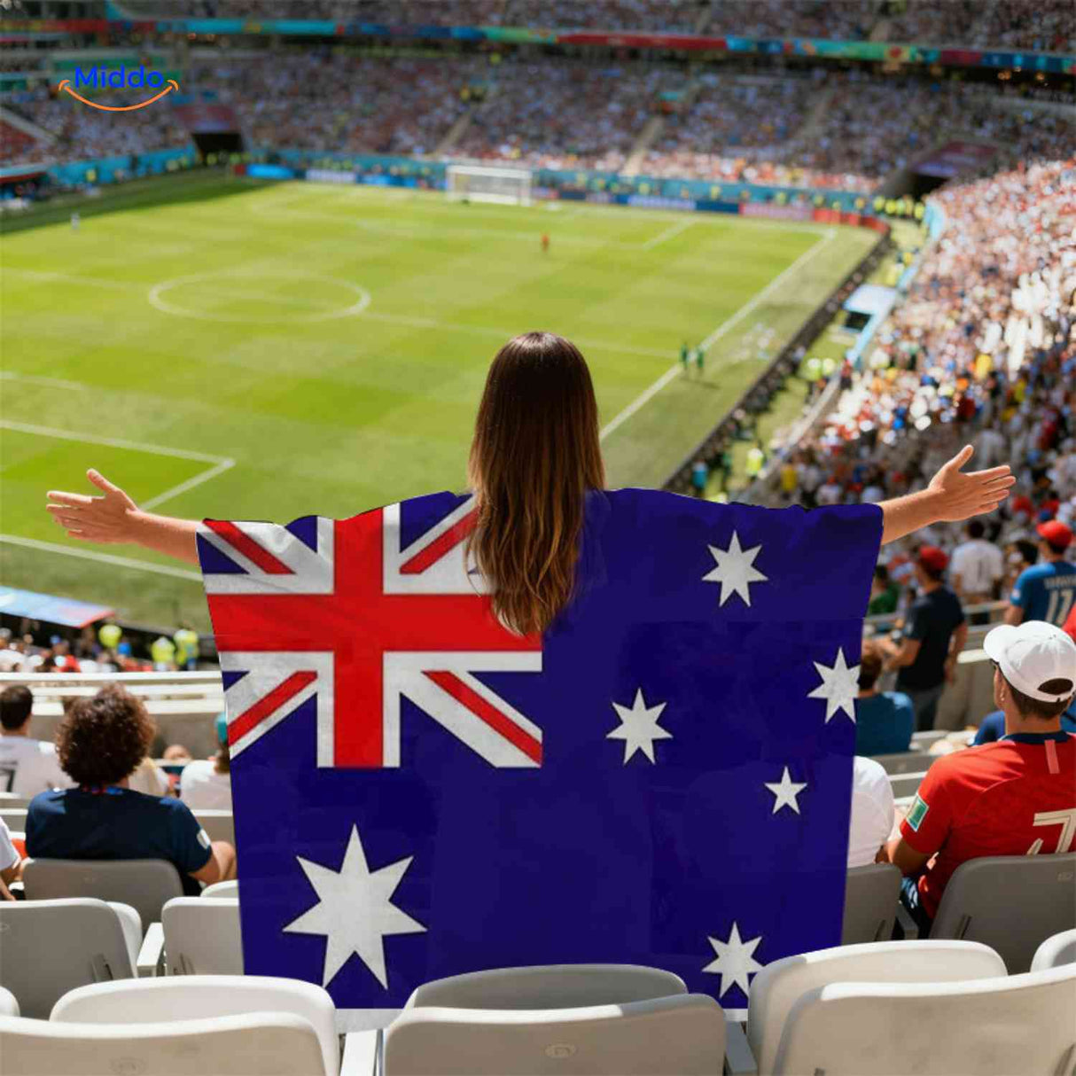 flagora cape australie vlag cape stadion supporter www.middo.nl