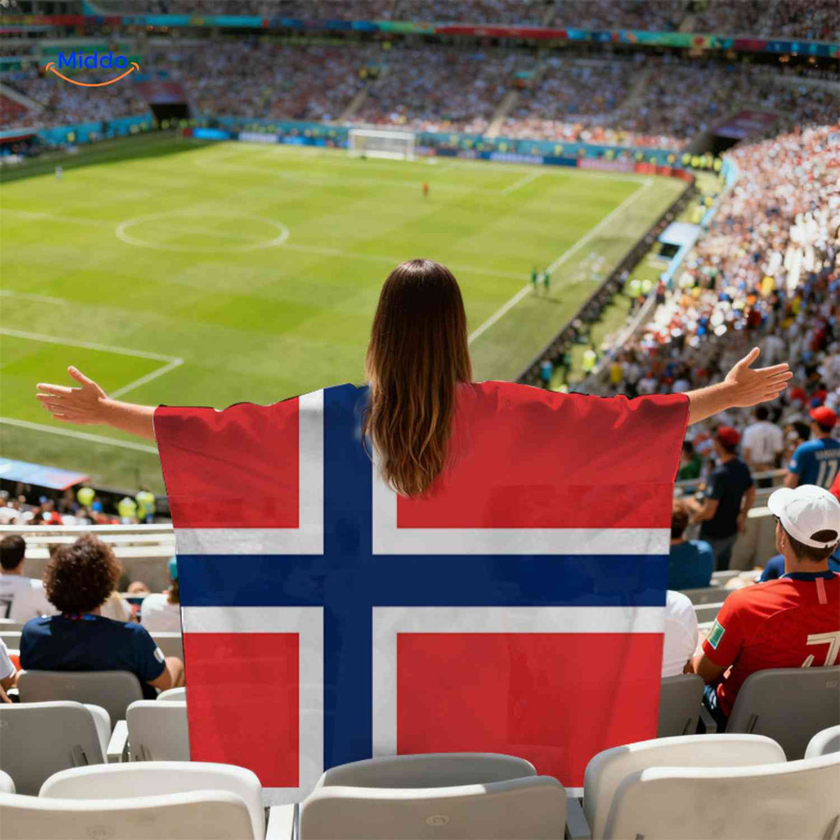 flagora cape noorwegen vlag cape stadion supporter www.middo.nl