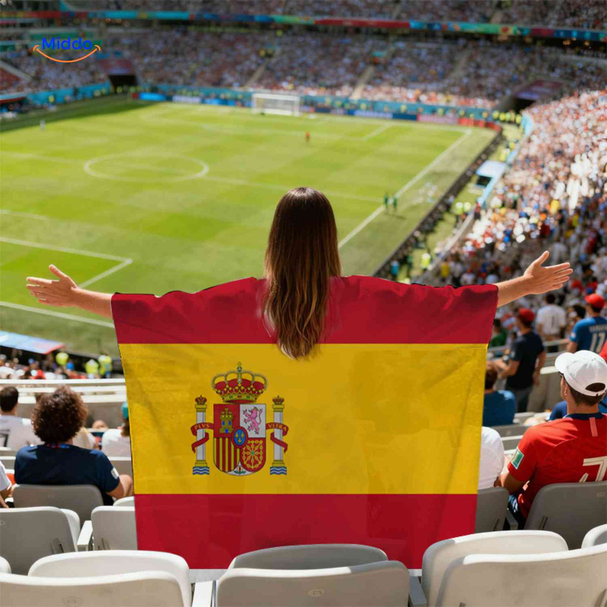 flagora cape spanje vlag cape stadion supporter www.middo.nl
