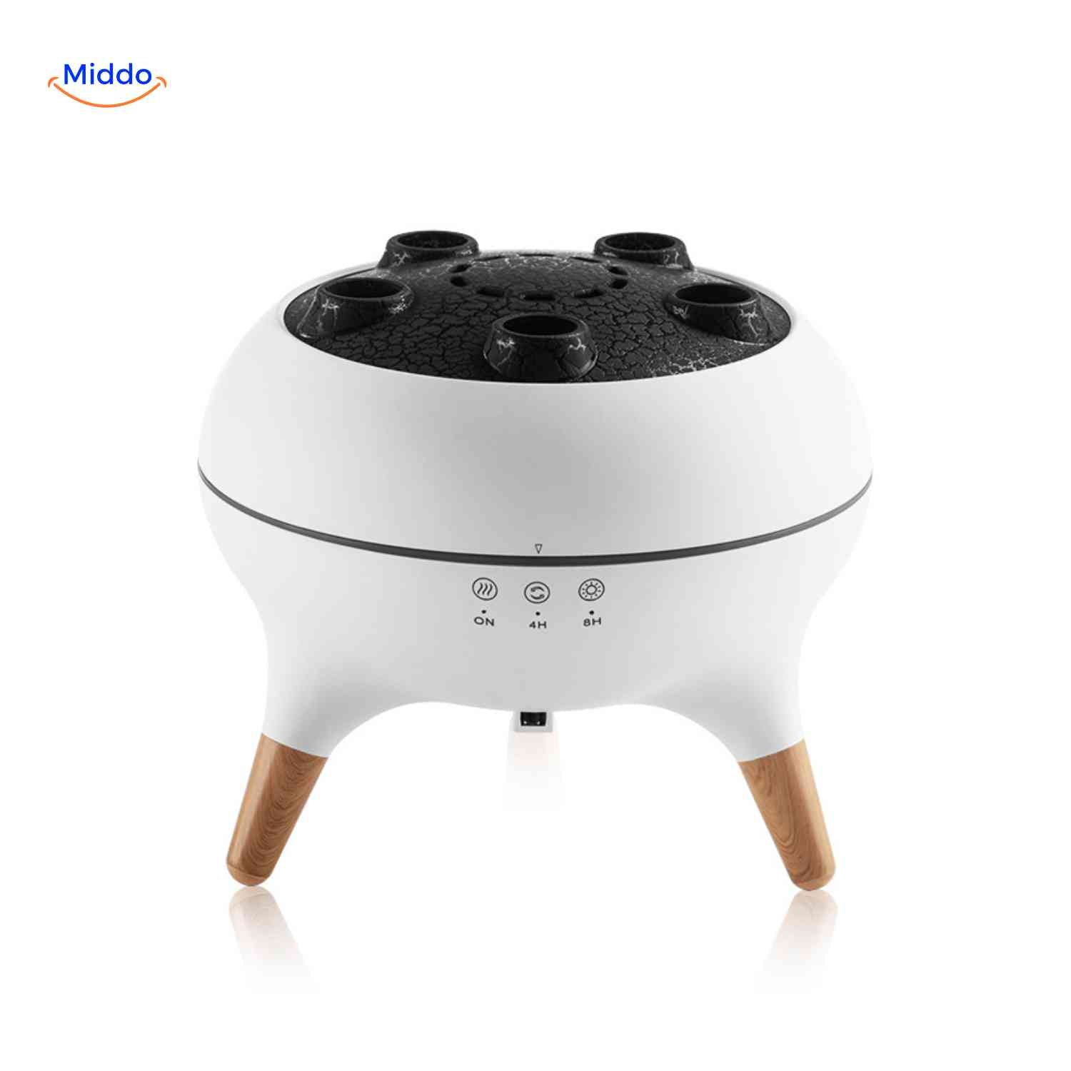 flamora diffuser modern aroma verstover met houtlook poten www.middo.nl