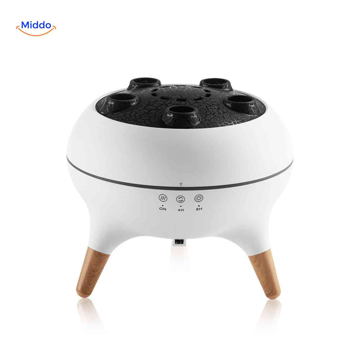 flamora diffuser modern aroma verstover met houtlook poten www.middo.nl