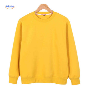 fleecora hoodie casual sweater zonder capuchon www.middo.nl